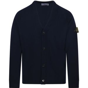 Stone Island, Heren, Truien, Blauw, Maat: M