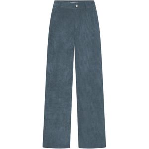 Raffaello Rossi, Dames, Broeken, Blauw, Maat: S Corduroy,