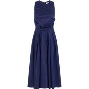 Elisabetta Franchi, Dames, Jurken, Blauw, Maat: XL Poliester,