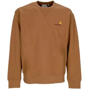 Carhartt Wip, Heren, Sweatshirts & Hoodies, Bruin, Maat: XL Katoen,
