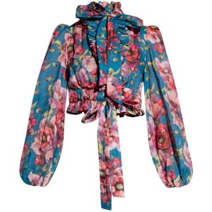 Zimmermann Geknipt bloemenoverhemd , Multicolor , Dames , Maat: M