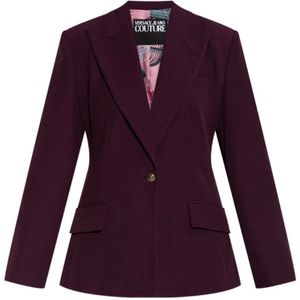 Versace Jeans Couture, Dames, Jassen, Paars, Maat: XS Leer,