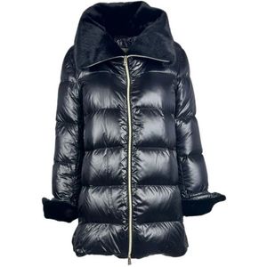 Herno, Dames, Jassen, Zwart, Maat: XL Nylon,