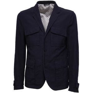 Dolce & Gabbana - Blazer - Blauw - Linnen - Kreukeleffect