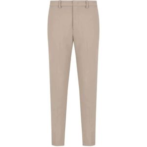 Emporio Armani, Heren, Broeken, Beige, Maat: M Viscose,