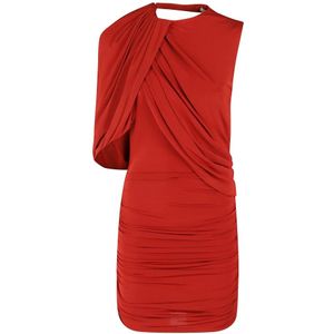 Magda Butrym, Dames, Jurken, Rood, Maat: S Jersey,