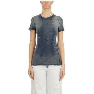 Diesel, Dames, Tops, Blauw, Maat: XS Katoen,