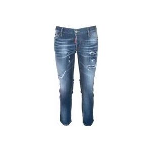 Dsquared2 Jennifer Cropped Slim-fit Jeans , Blue , Dames , Maat: 2XS