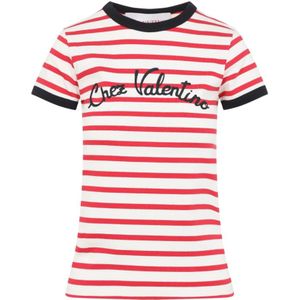 Valentino, Dames, Tops, Rood, Maat: S Katoen,