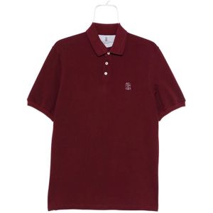 Brunello Cucinelli, Heren, Tops, Rood, Maat: S Katoen,