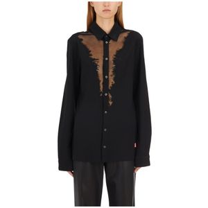 Diesel, Dames, Blouses & Shirts, Zwart, Maat: S Katoen,