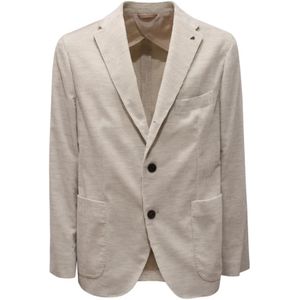 Peserico, Heren, Jassen, Beige, Maat: XL Velours,