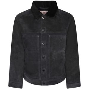 Filson, Heren, Jassen, Grijs, Maat: M Suède,