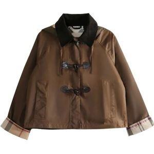 Barbour, Dames, Jassen, Bruin, Maat: S Katoen,