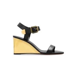 Chloé Rebecca wedge sandals , Black , Dames , Maat: 37 EU