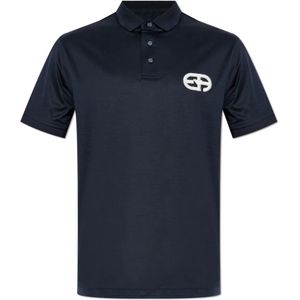 Emporio Armani, Heren, Tops, Blauw, Maat: S Katoen,