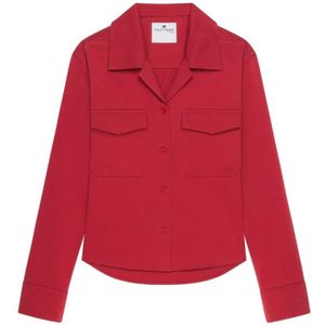 Courrèges, Dames, Blouses & Shirts, Rood, Maat: XS Katoen,