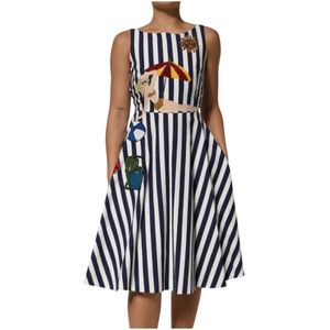 Dolce & Gabbana, Dames, Jurken, Veelkleurig, Maat: XS Katoen,