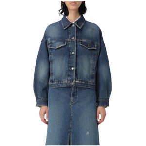 A.p.c., Dames, Jassen, Blauw, Maat: S Denim,