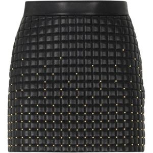 Roberto Cavalli, Dames, Rokken, Zwart, Maat: S Leer,