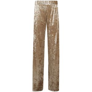 Forte Forte, Dames, Broeken, Geel, Maat: S Velours,