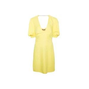 Twinset Elegant Short Dress , Yellow , Dames , Maat: S