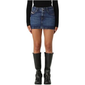 Diesel, Dames, Rokken, Blauw, Maat: W27