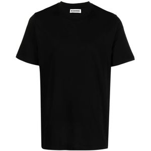Jil Sander, Heren, Tops, Zwart, Maat: M Katoen,