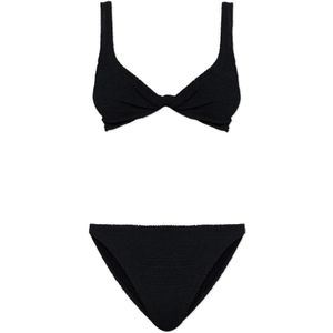 Hunza G, Dames, Badkleding, Zwart, Maat: ONE Size Tweed,