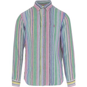 Polo Ralph Lauren - Gestreept Overhemd - Veelkleurig - 100% Linnen