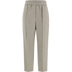 Brunello Cucinelli, Dames, Broeken, Beige, Maat: XS Katoen,