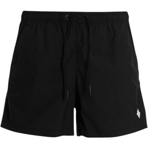 Marcelo Burlon, Heren, Badkleding, Zwart, Maat: L Poliester,