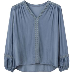 2-Biz, Dames, Blouses & Shirts, Blauw, Maat: M