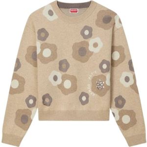 Kenzo, Dames, Truien, Beige, Maat: S Katoen,