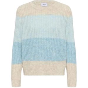 SAINT TROPEZ - Trui - Beige Gemêleerd - Lichtblauw - Blauw Gemêleerd