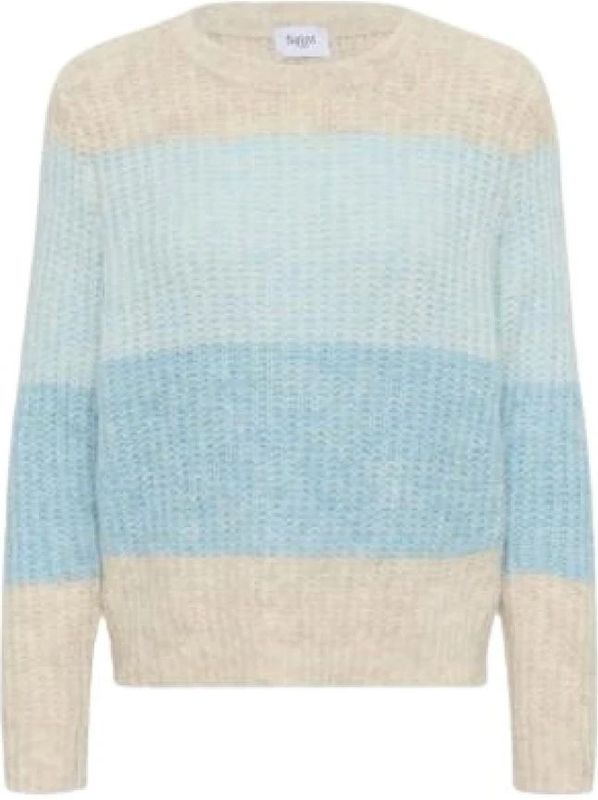 SAINT TROPEZ - Trui - Beige Gemêleerd - Lichtblauw - Blauw Gemêleerd