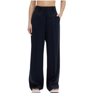 Erika Cavallini, Dames, Broeken, Blauw, Maat: L Wol,