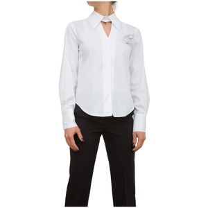 Blugirl, Dames, Blouses & Shirts, Wit, Maat: S Katoen,