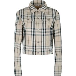 Burberry, Dames, Jassen, Beige, Maat: S Denim,