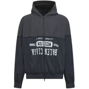 Balenciaga, Heren, Sweatshirts & Hoodies, Zwart, Maat: M Katoen,