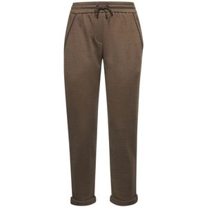 Brunello Cucinelli, Dames, Broeken, Bruin, Maat: M Katoen,