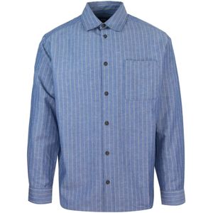 A.p.c., Heren, Overhemden, Blauw, Maat: L Katoen,