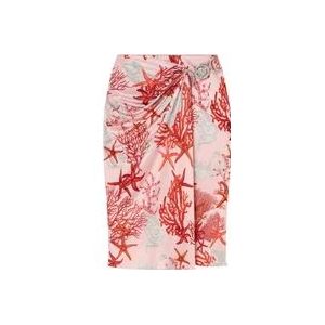 Versace Barocco Sea Print Rok Roze , Pink , Dames , Maat: XS