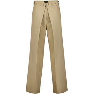 Givenchy, Dames, Broeken, Beige, Maat: 4XL Katoen,