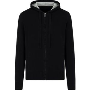 Paolo Pecora, Heren, Sweatshirts & Hoodies, Zwart, Maat: M Katoen,