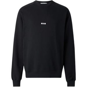 Msgm, Heren, Sweatshirts & Hoodies, Blauw, Maat: S Katoen,
