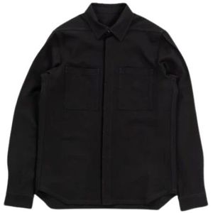 Rick Owens, Heren, Overhemden, Zwart, Maat: 2XL Wol,