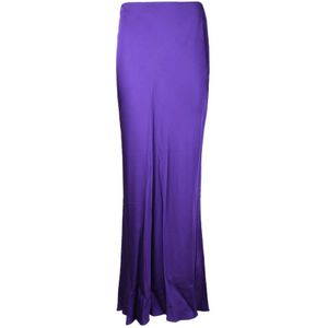 Patrizia Pepe, Dames, Rokken, Paars, Maat: L Viscose,