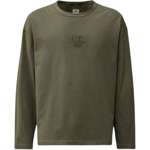 C.p. Company, Heren, Tops, Groen, Maat: XL Jersey,