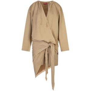 Diesel, Dames, Jurken, Bruin, Maat: S Katoen,